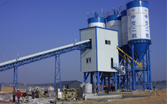 Belt type concrete batching plant