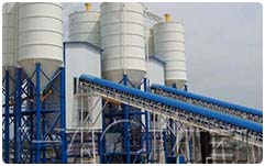 Commercial concrete batching plant