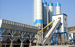 stationary type concrete batching plant