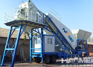 Mobile concrete plant