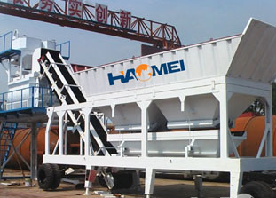 Mobile concrete plant