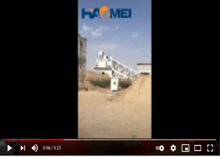 YHZS75 mobile concrete batch plant installed in Somaliland